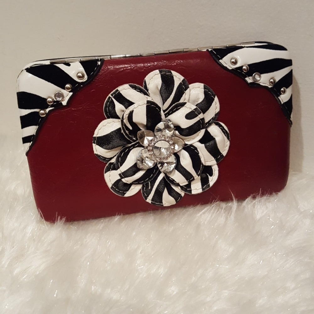 P&G Leather Zebra Wallet